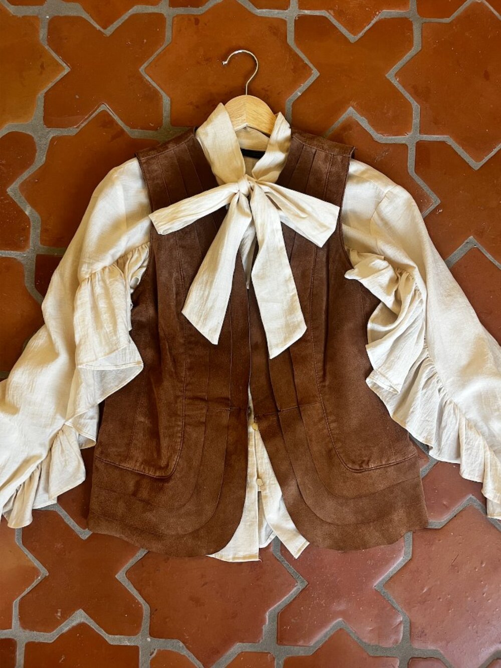 Chicos Suede Vest - 70's - Boho - Western